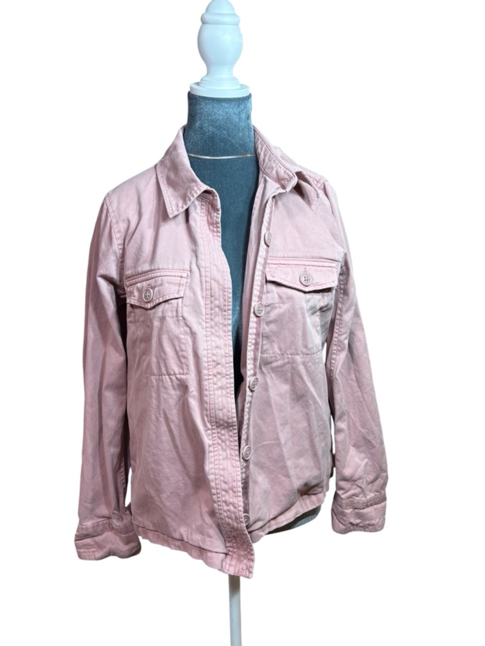 O'Neill Dusty Pink Button-Front Jean Jacket